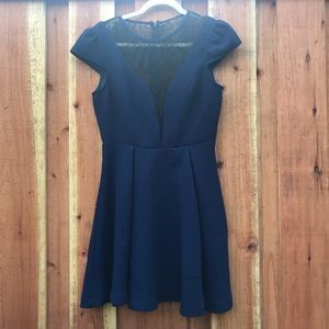 Navy and black lace skater dress BCBG Generation!